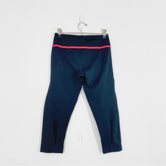 Adidas | Black Capri Leggings w/ Pink Band - Picture 2 of 3